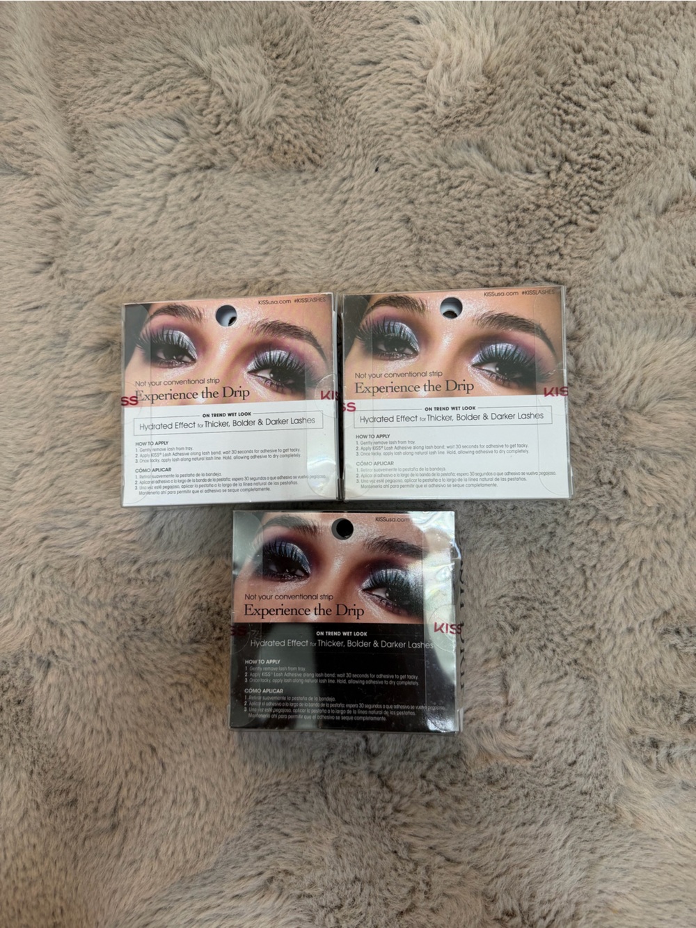 Lot of 3 Kiss Lash Drip Eye Lash 3D Effect With A Wet Drama - New In Packaging - Picture 3 of 8